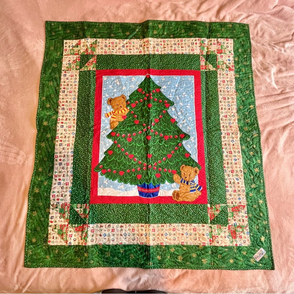 New Handmade Patchwork Quilt Kids Size Throw Blanket Designer Patch Winter47*53”